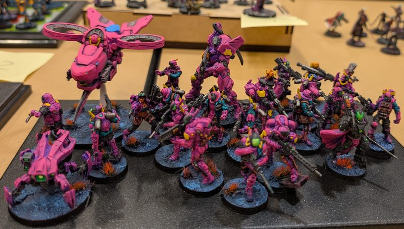 Pinkghost's Best Painted army &mdash; a pink and magenta force with a pink drone
